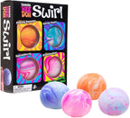 Schylling NeeDoh Teenie Swirl 4 Pack – Sensory Squeeze Toy – 1.5″ in Diameter – Colors May Vary