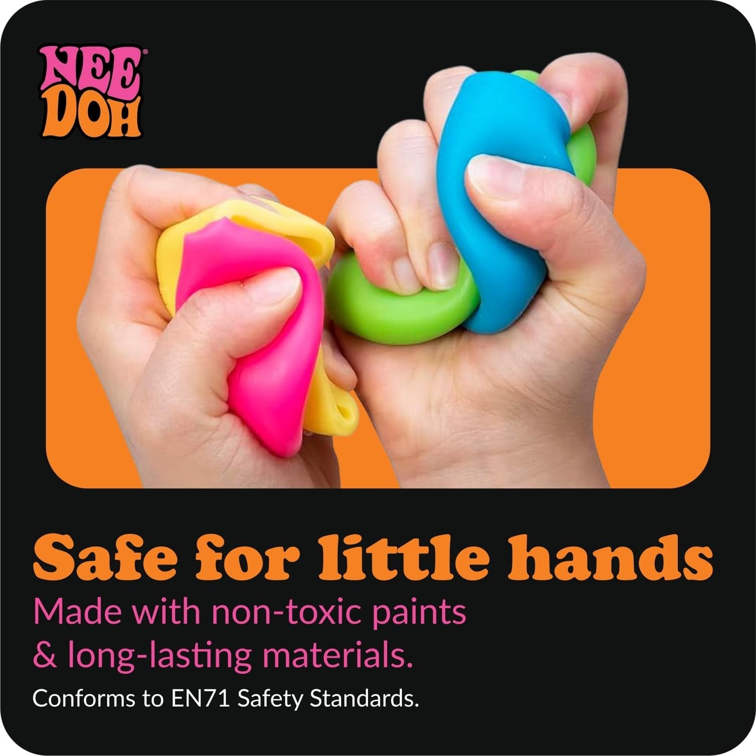 NeeDoh Mac ‘N– Squeeze – 4 Squishy Noodles – Assorted