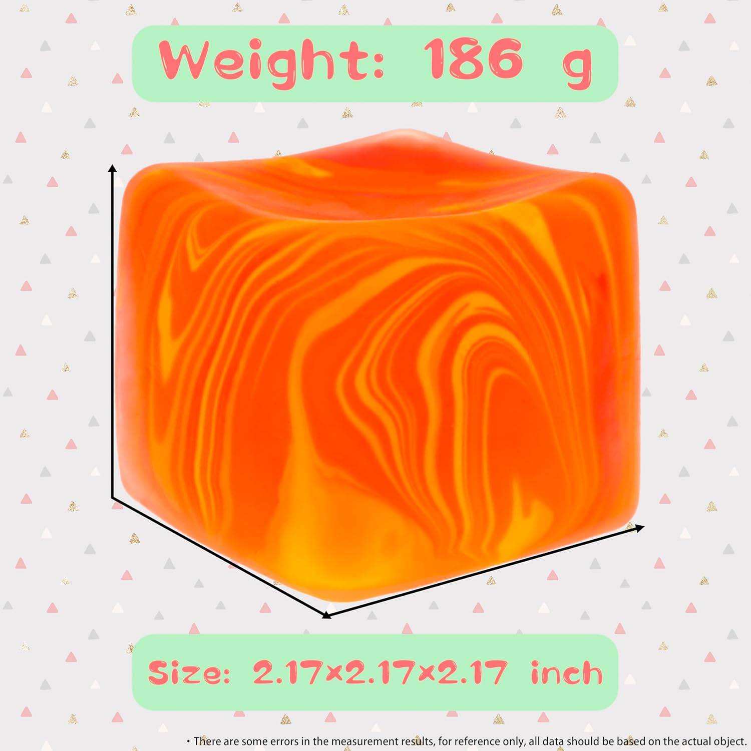 Slow Rising Stress Cube . Dough Stress Balls Soft Fidget Squishy Toys for Anxiety Relief. Pull Stretch Classroom Prize Party Favors Toys for Kids