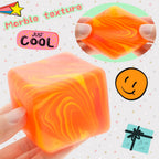 Slow Rising Stress Cube . Dough Stress Balls Soft Fidget Squishy Toys for Anxiety Relief. Pull Stretch Classroom Prize Party Favors Toys for Kids