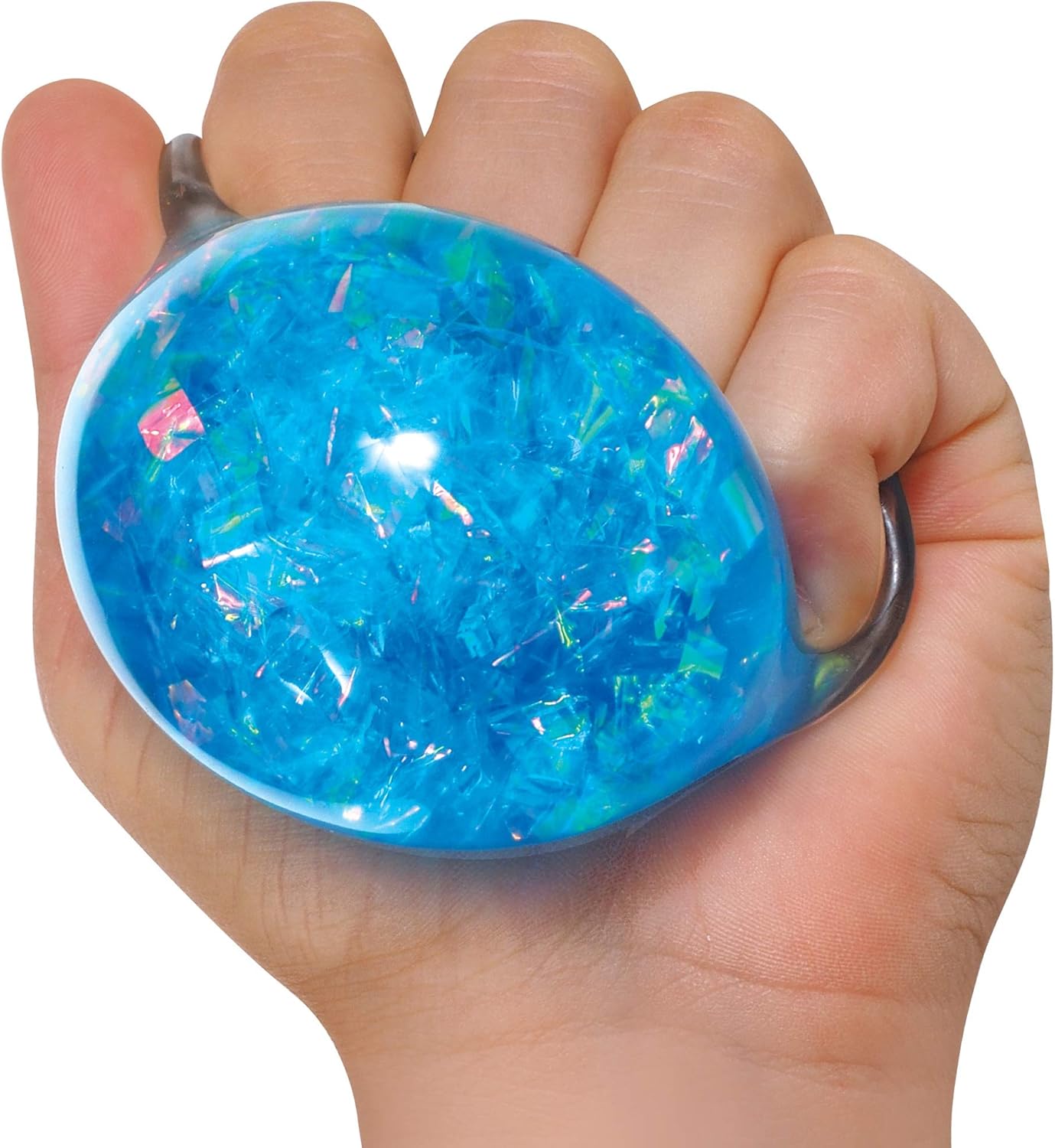 Schylling NeeDoh Crystal – Sensory Squeeze Toy – Shimmering Liquid Filling – 2.25″ Wide – Color May Vary (Pack of 1)
