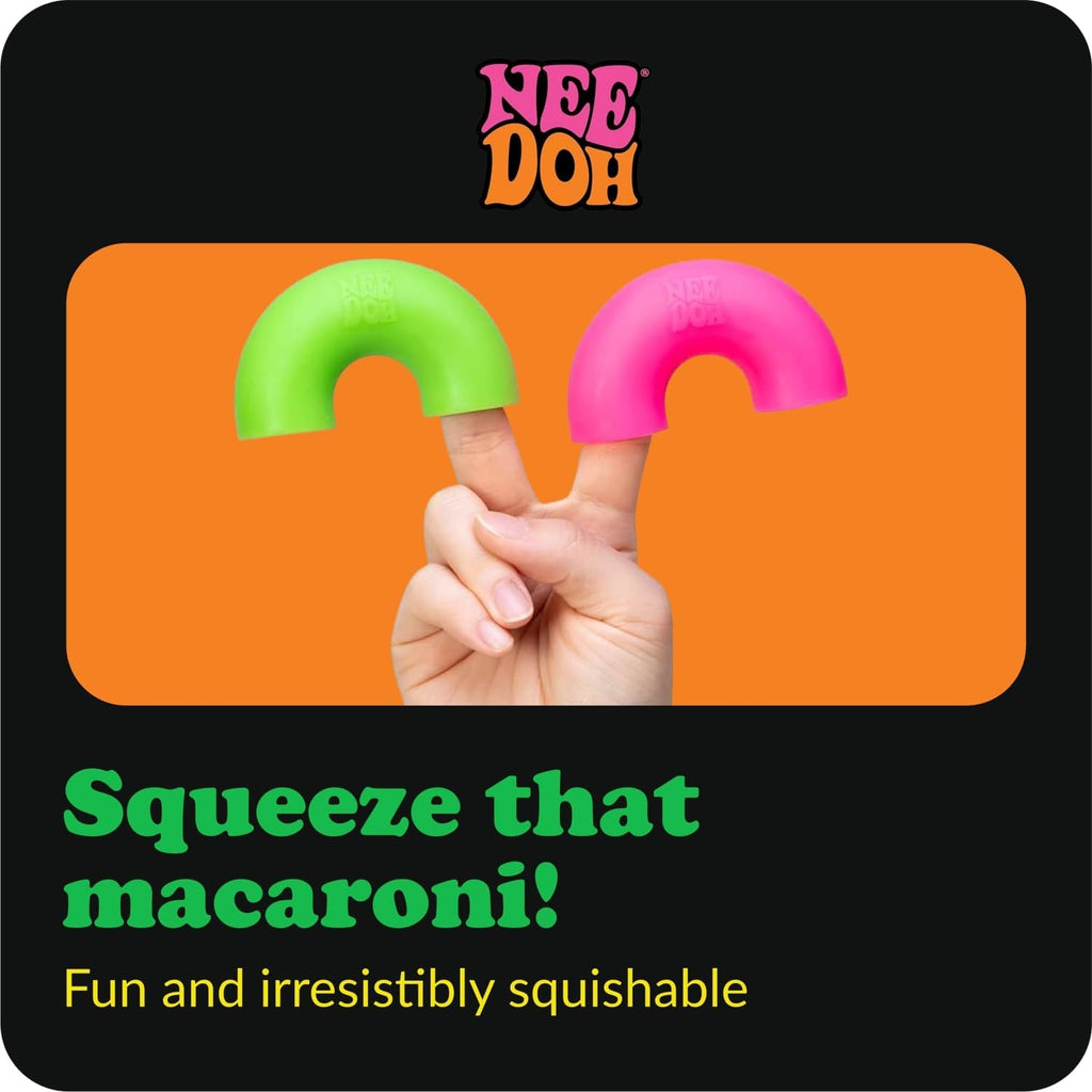 NeeDoh Mac ‘N– Squeeze – 4 Squishy Noodles – Assorted