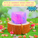 Squishy Sensory Fidget Toys Stress Cube. Gel Filled Stretchy Stress Balls for Kids Adults. Soft Ice Cube Sugar Ball for Boys Girls. Slow Rising Squishies Squeeze Balls Anxiety Relief for Autism. Gifts