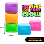 NeeDoh Nice Cube Glow – Glows in the Dark – Assorted