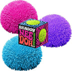Nee-Doh Schylling Shaggy Groovy Glob! Squishy. Squeezy. Stretchy Stress Balls Neon Colors Gift Set Party Bundle – 3 Pack (Assorted Colors)