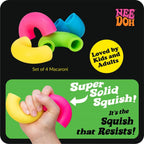 NeeDoh Mac ‘N– Squeeze – 4 Squishy Noodles – Assorted