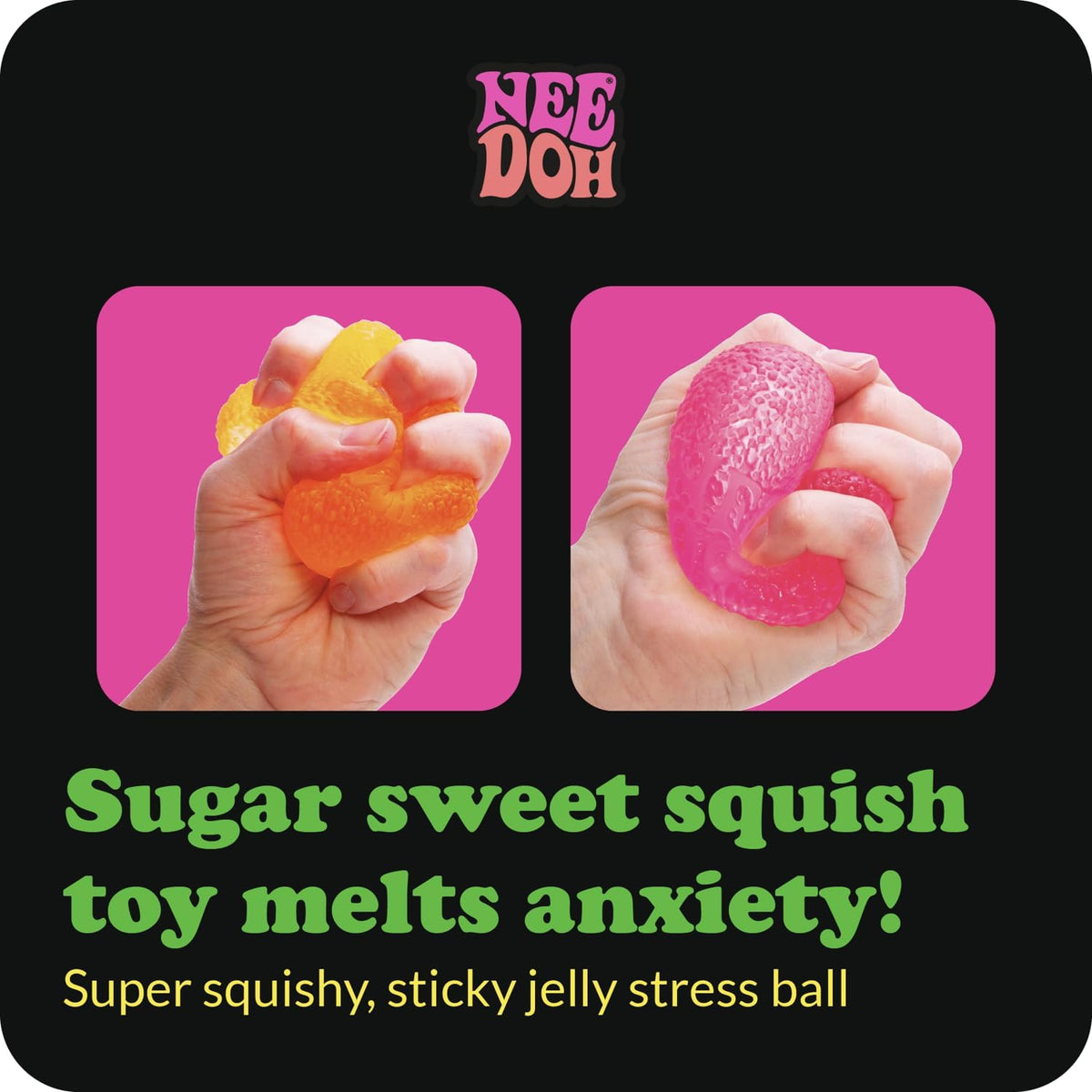 Schylling NeeDoh Gumdrop – Textured Sensory Toy with Super Solid Squish – 2.5″ Tall – Colors May Vary (Pack of 1)