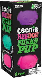 Schylling NeeDoh Teenie Funky Pups – Sensory Squeeze Toy – Contains 3 Mini Groovy Globs – 1.5″ Wide – Color May Vary (Pack of 1)