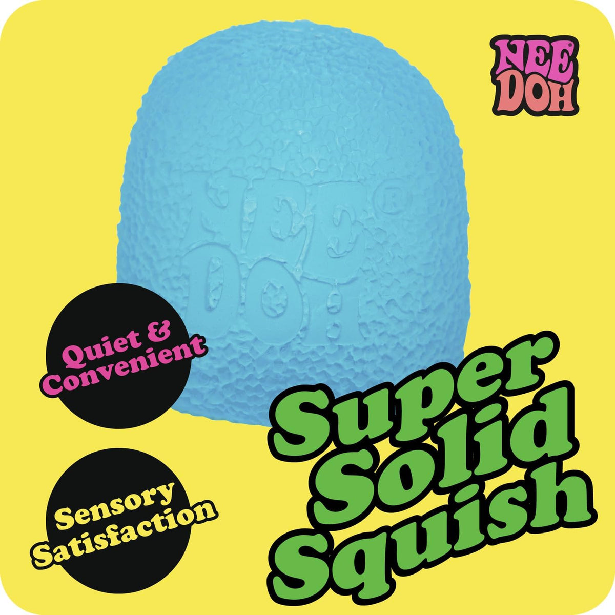Schylling NeeDoh Gumdrop – Textured Sensory Toy with Super Solid Squish – 2.5″ Tall – Colors May Vary (Pack of 1)