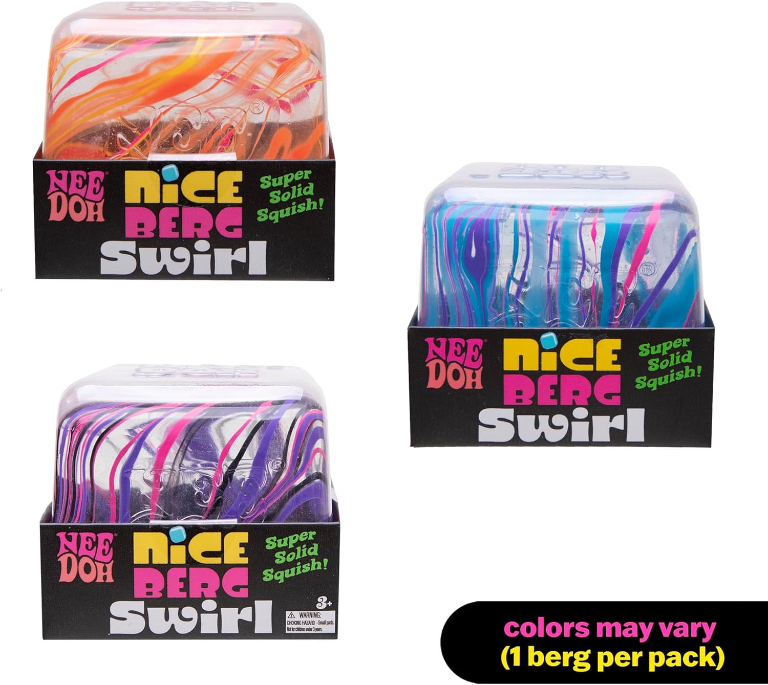 Schylling NeeDoh Swirl Nice Berg – Jumbo Squishy Squeezy Fun – Colors May Vary