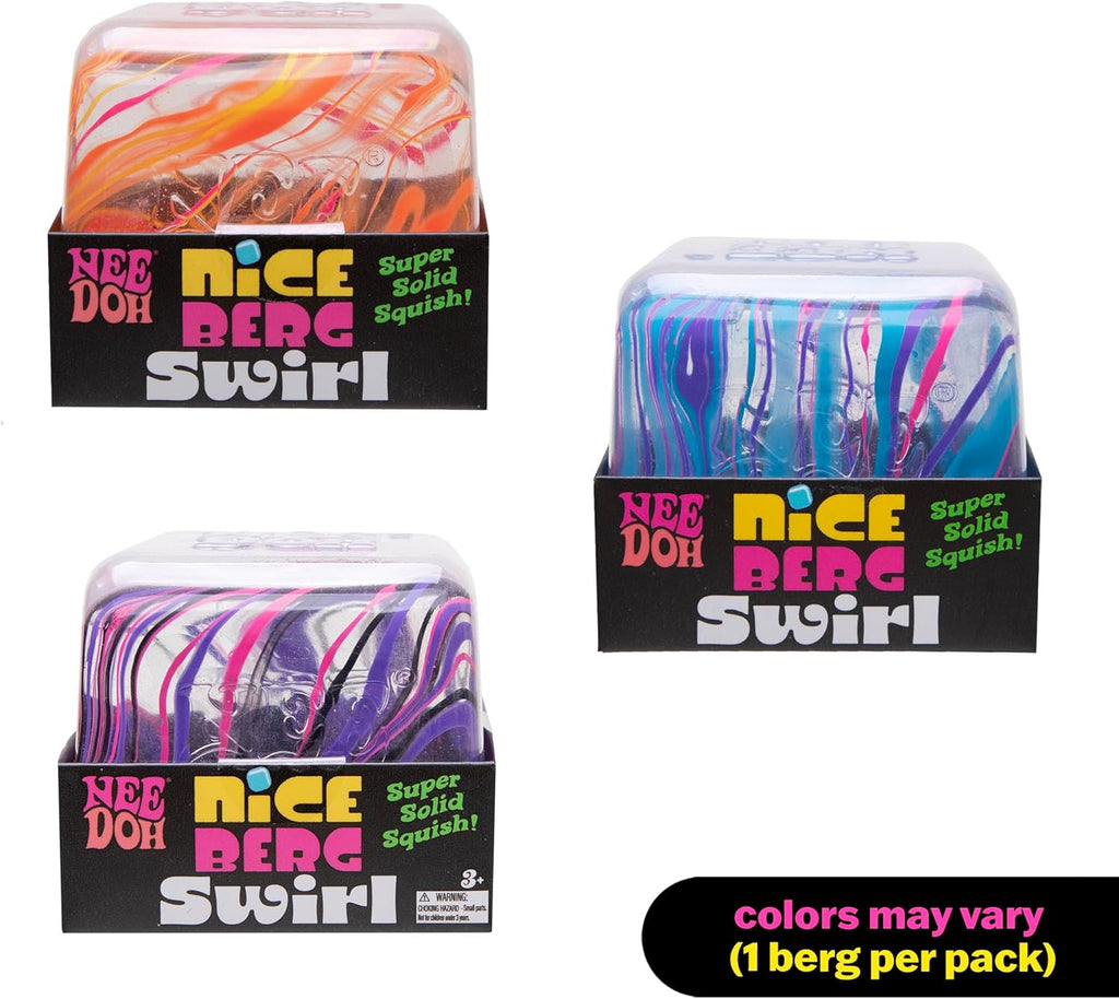 Schylling NeeDoh Swirl Nice Berg – Jumbo Squishy Squeezy Fun – Colors May Vary