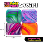 NeeDoh Nice Cube Swirl – Solid Squish – Assorted
