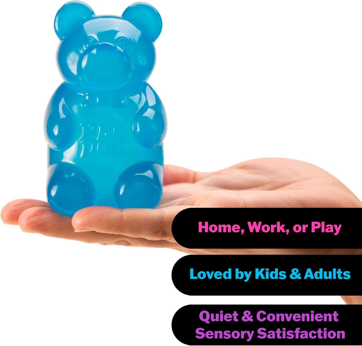 Schylling NeeDoh Gummy Bear – Sensory Fidget Toy with Jelly-Like Filling – 3.5″ Tall – Colors May Vary (Pack of 1)